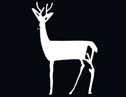 Hvita Hjorten Logo Illustration